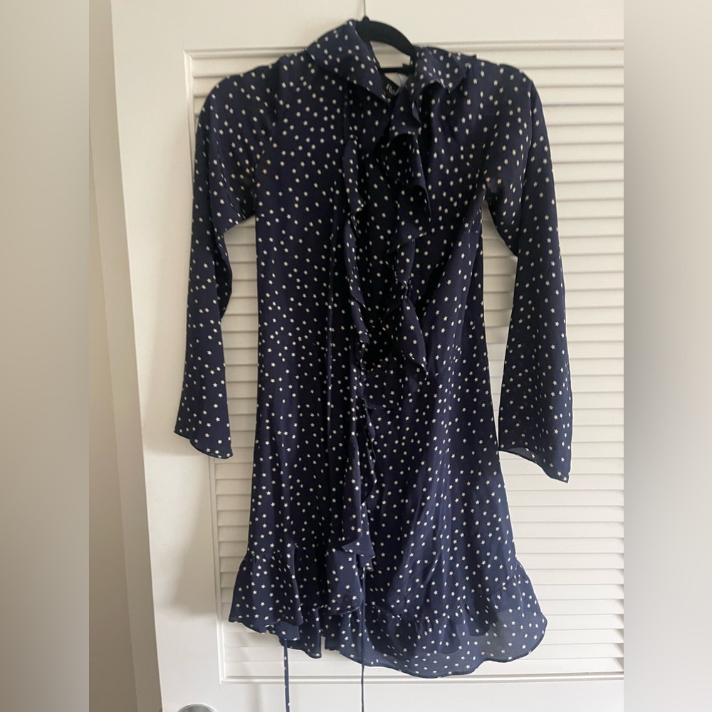 Realisation Par Navy Polka Dot Dress